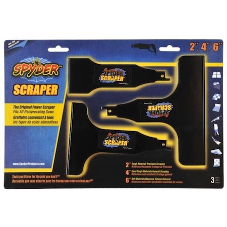 Spyder Spyder Products 00134 3 Count Scraper Blade Assortment Pack 134